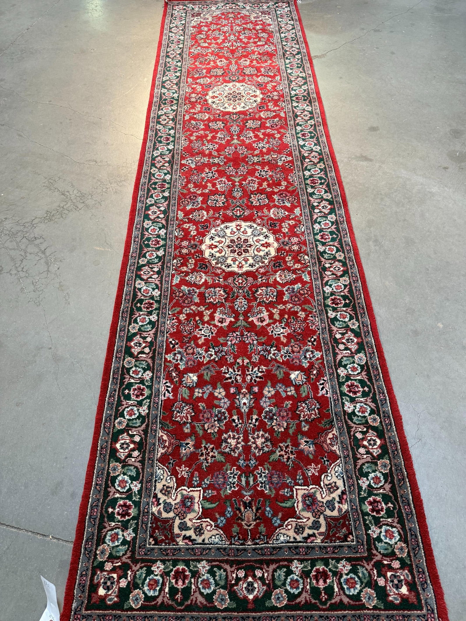 Fine SilkandWool Tabriz Runner 2.6x10' - 9