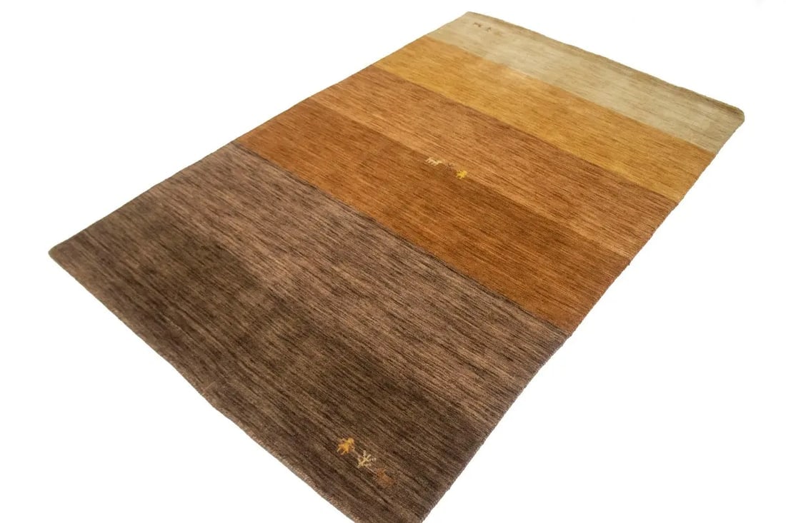 Multicolored Stripes 5X8 Oriental Modern Rug - 4
