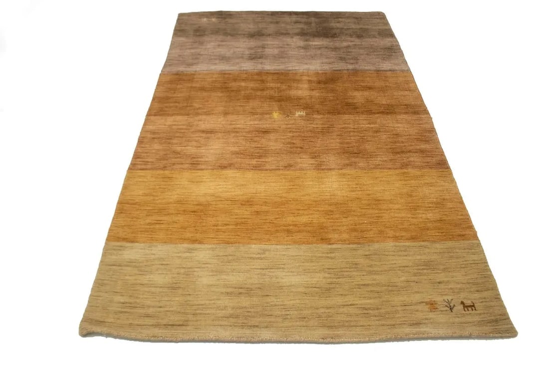Multicolored Stripes 5X8 Oriental Modern Rug - 5