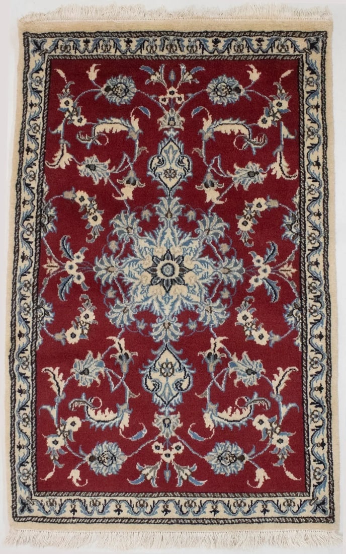 Red Traditional 3X5 Nain Persian Rug - 2