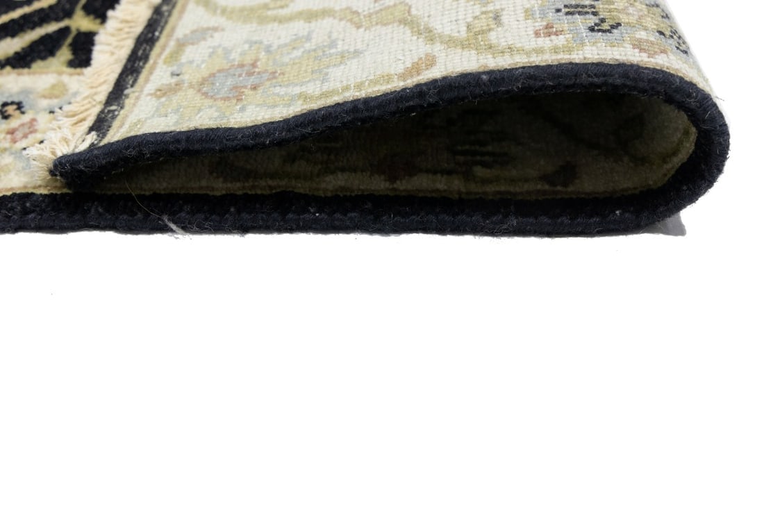 Black Floral Osh Chobi 3X8 Peshawar Oriental Runner Rug - 15