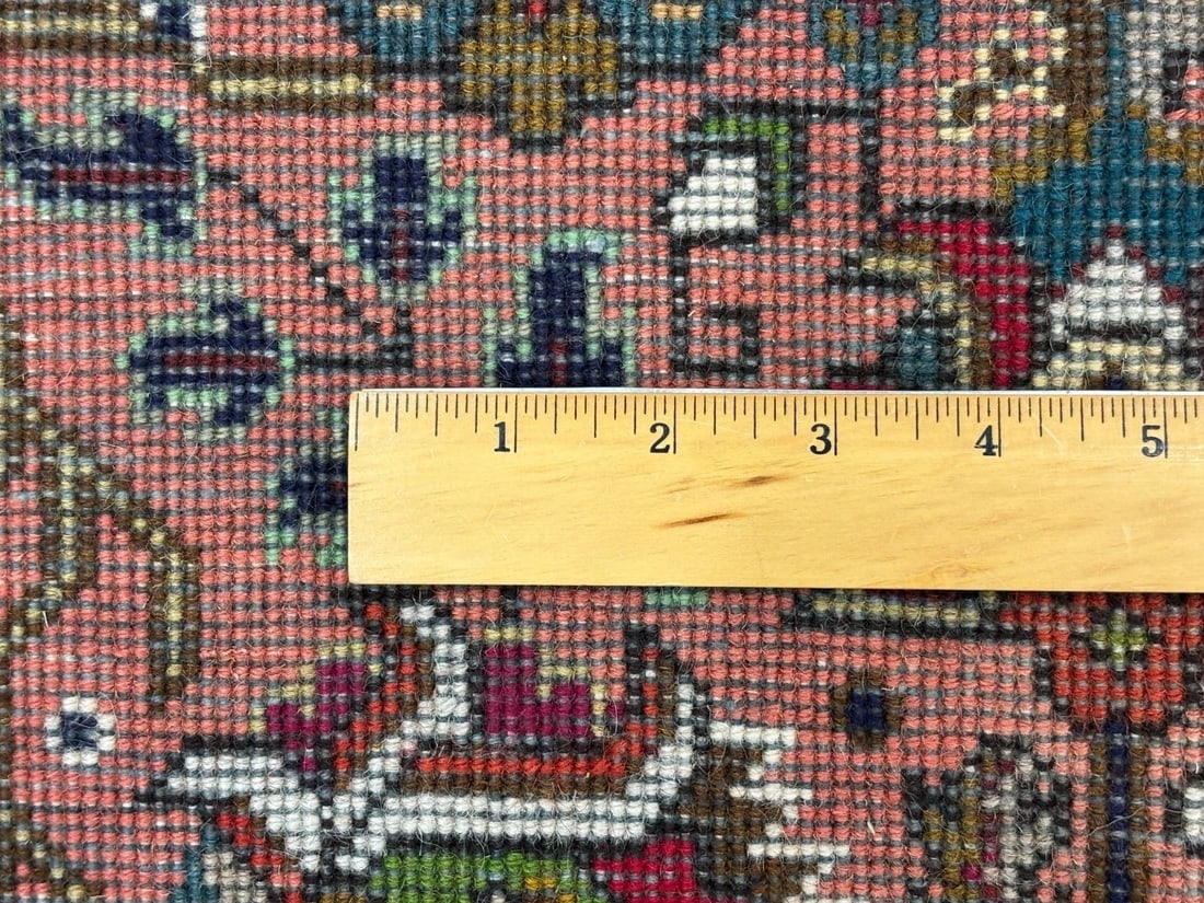 Hand Knotted Persian Tabriz Rose Oriental Area Rug 6'8" x 9'11" - 9