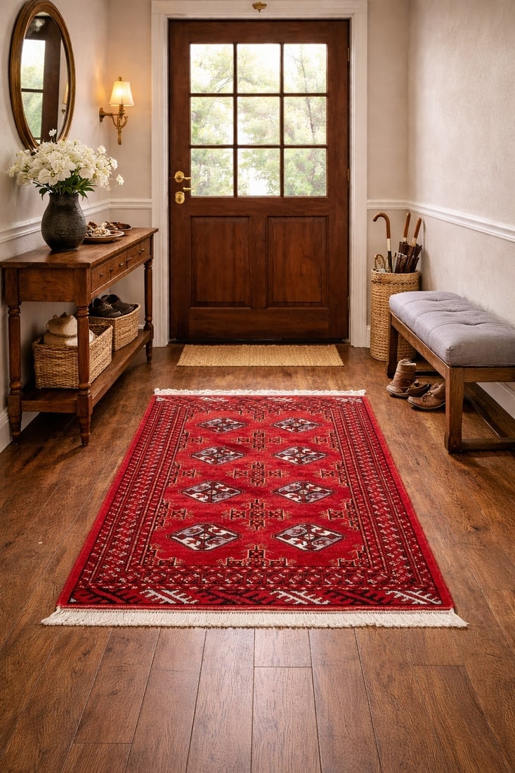 Red Tribal 3X5 Turkoman Persian Rug - 3
