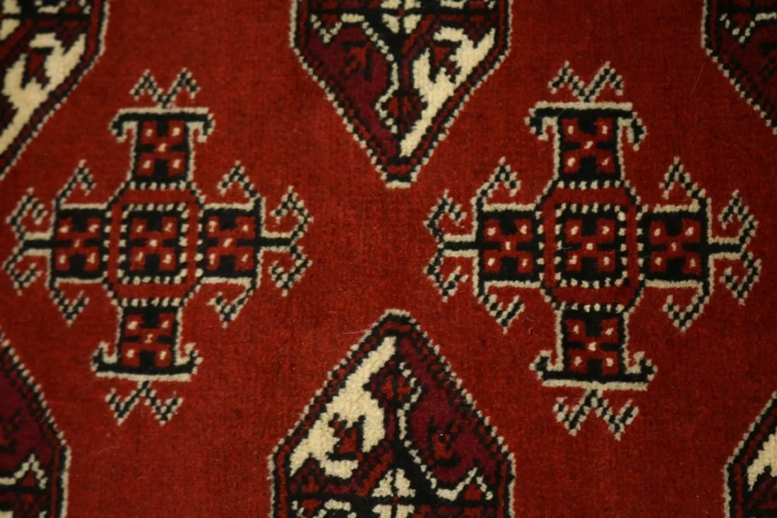 Red Tribal 3X5 Turkoman Persian Rug - 7