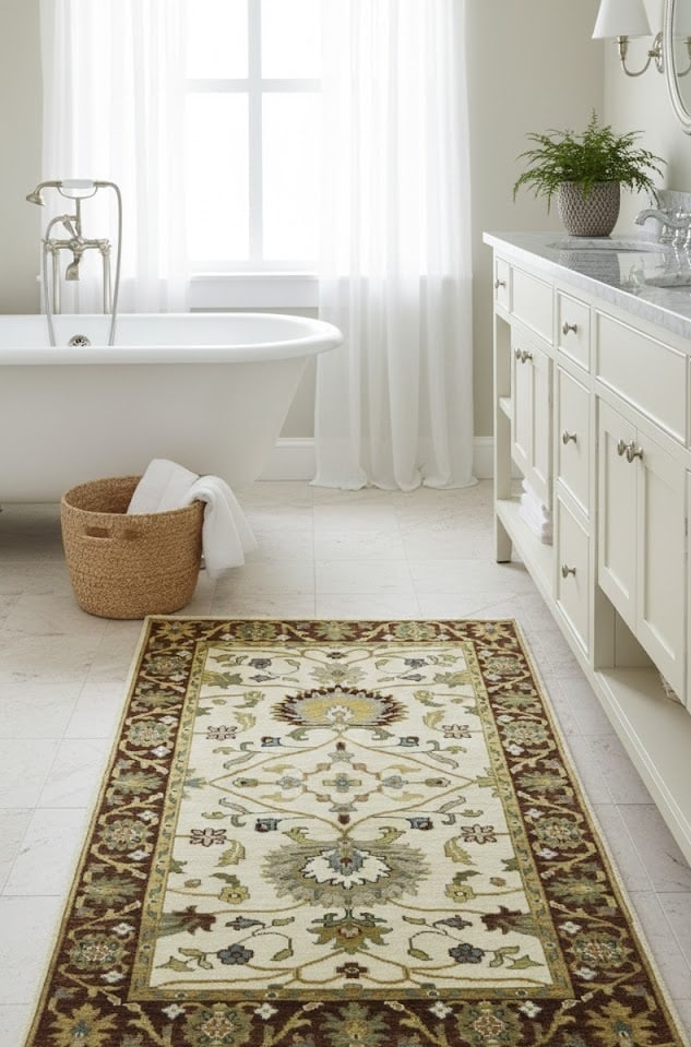 Cream Floral Osh Chobi 3X5 Peshawar Oriental Rug - 3