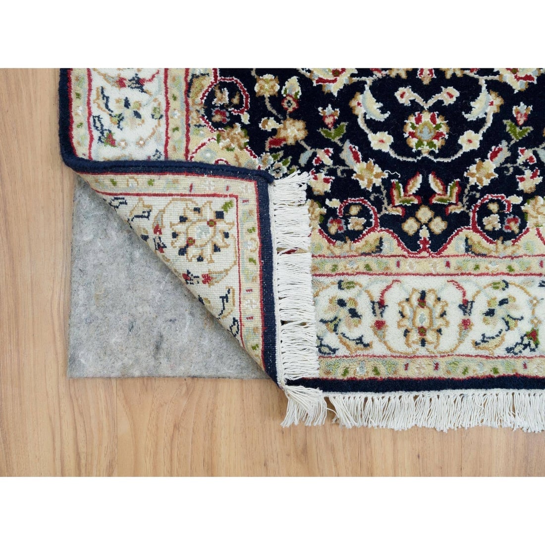 Midnight Blue, Nain Design, 250 KPSI, Wool Hand Knotted XL Runner Rug - 3