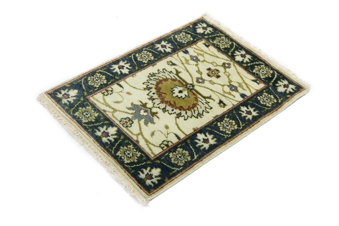 Cream Floral Osh Chobi 2X3 Peshawar Oriental Rug - 5
