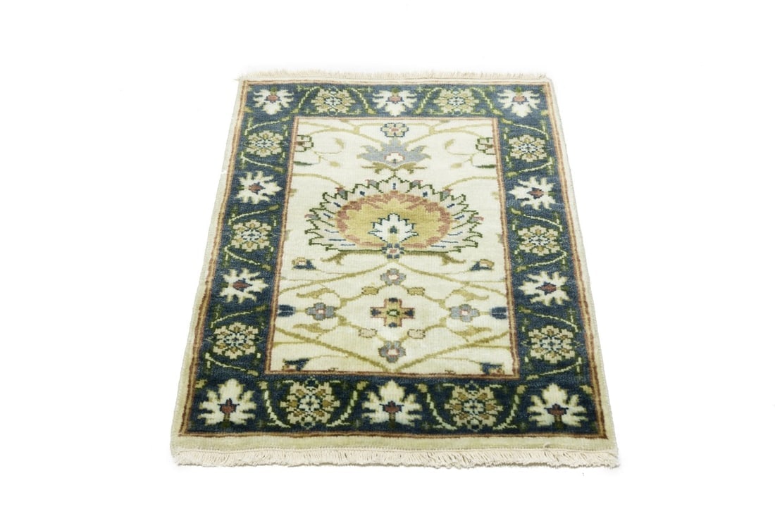 Cream Floral Osh Chobi 2X3 Peshawar Oriental Rug - 6