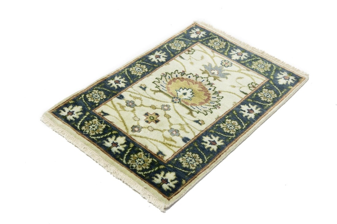 Cream Floral Osh Chobi 2X3 Peshawar Oriental Rug - 7