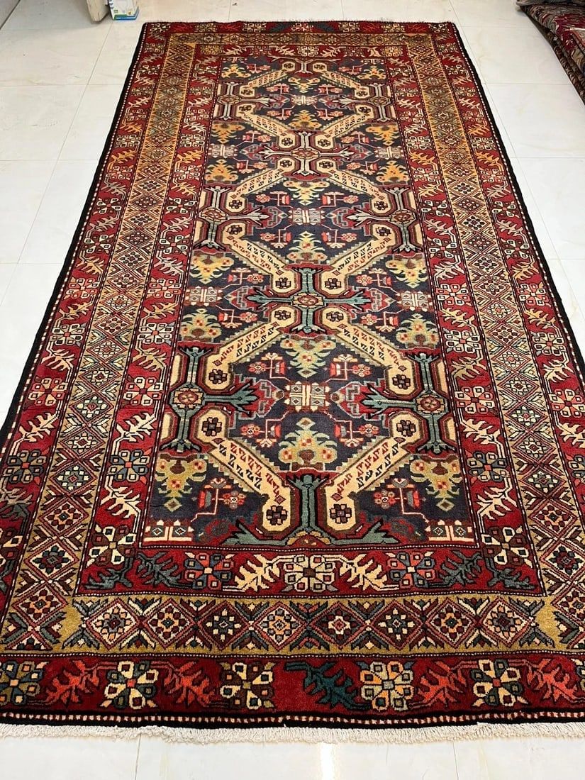 Hand Knotted Persian Azarbaijan Tribal Wool Oriental Area Rug 5'4" x 10'7" - 11