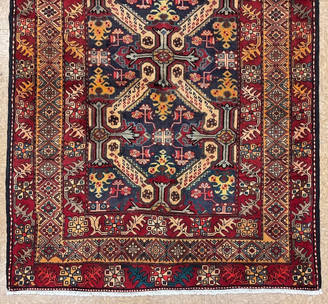 Hand Knotted Persian Azarbaijan Tribal Wool Oriental Area Rug 5'4" x 10'7" - 2