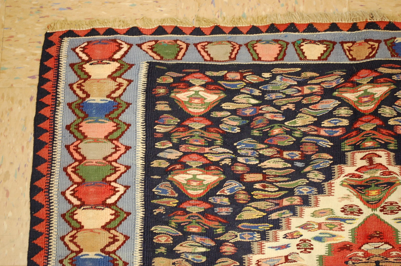 Persian SENNAH KILIM 3'8" x 4'10" - 4