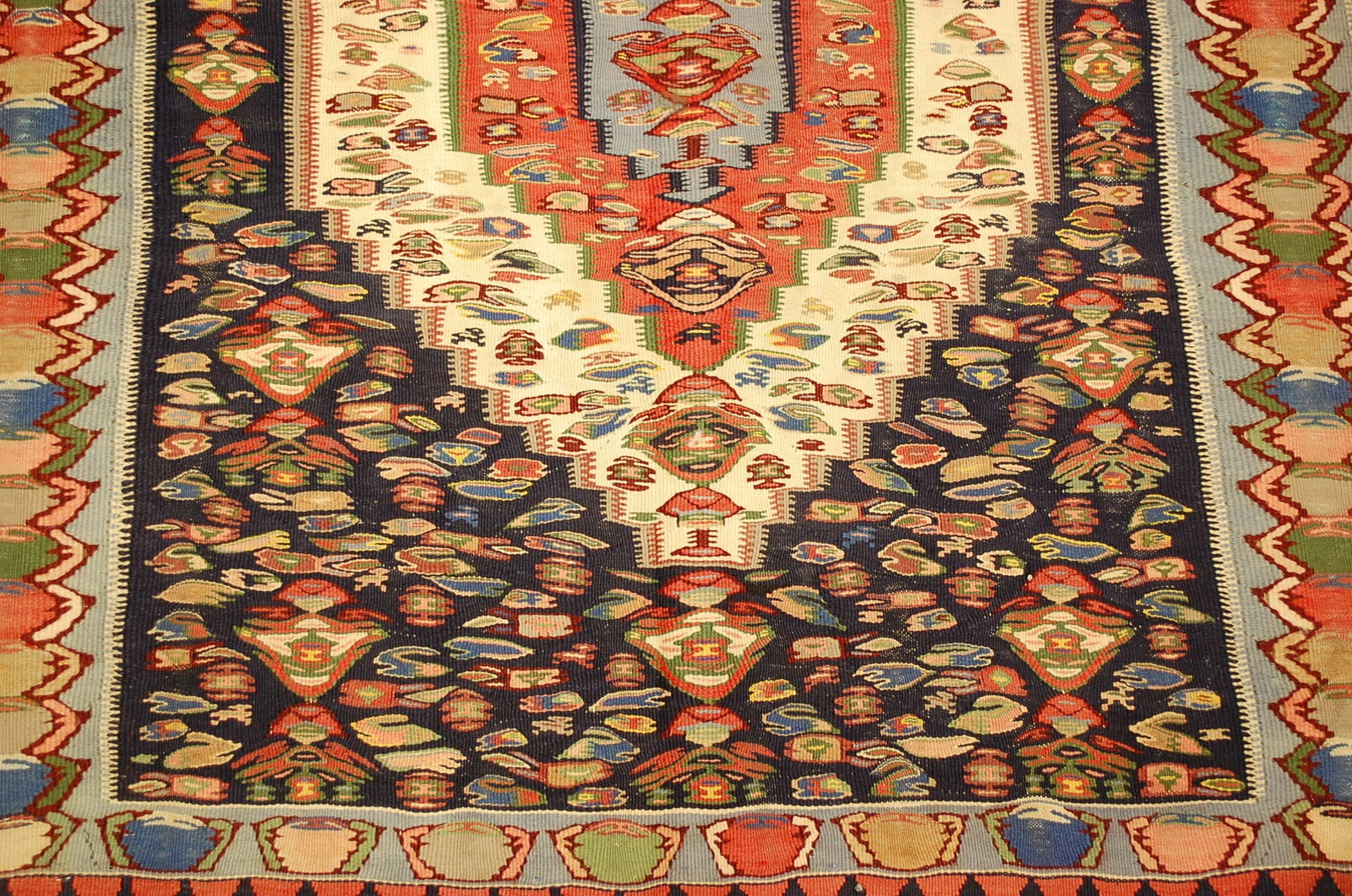 Persian SENNAH KILIM 3'8" x 4'10" - 6