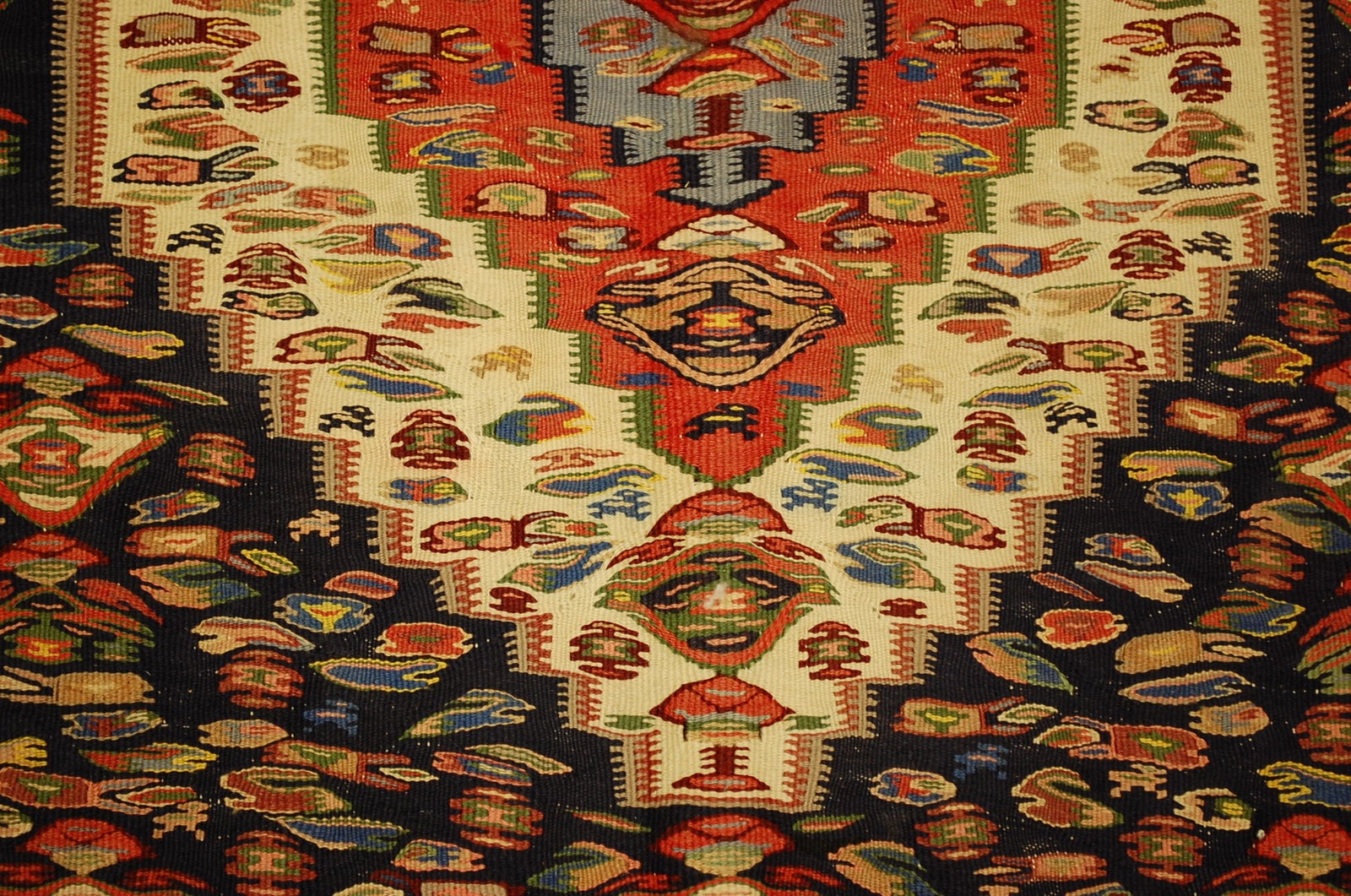 Persian SENNAH KILIM 3'8" x 4'10" - 7