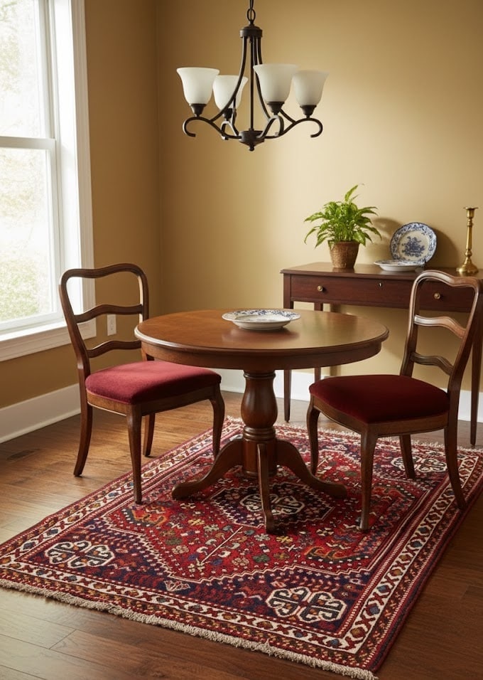 Red Tribal 3'5X5 Shiraz Persian Rug - 3