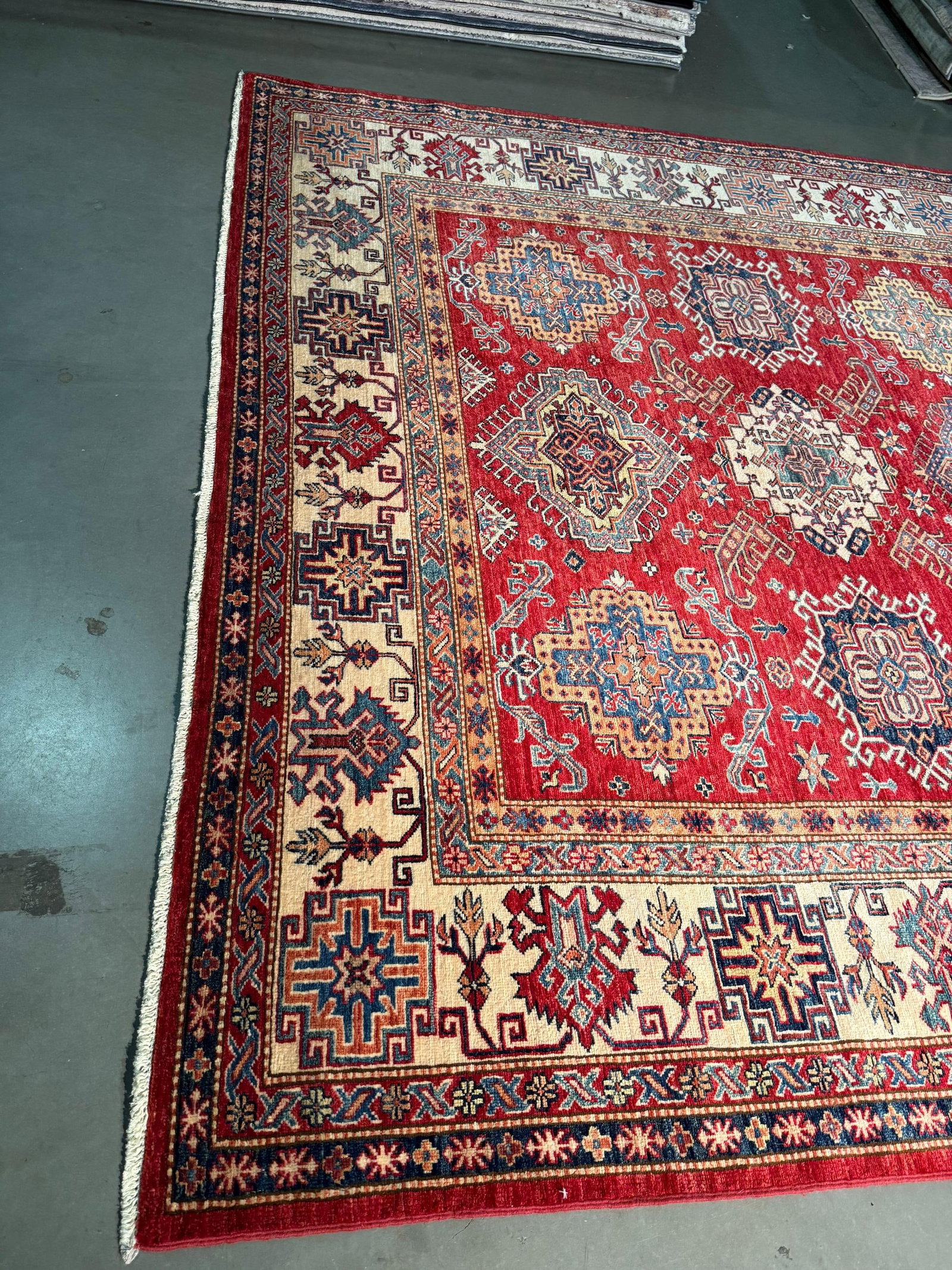 Magnificent Super Kazak Rug 7.9x9.9 - 5