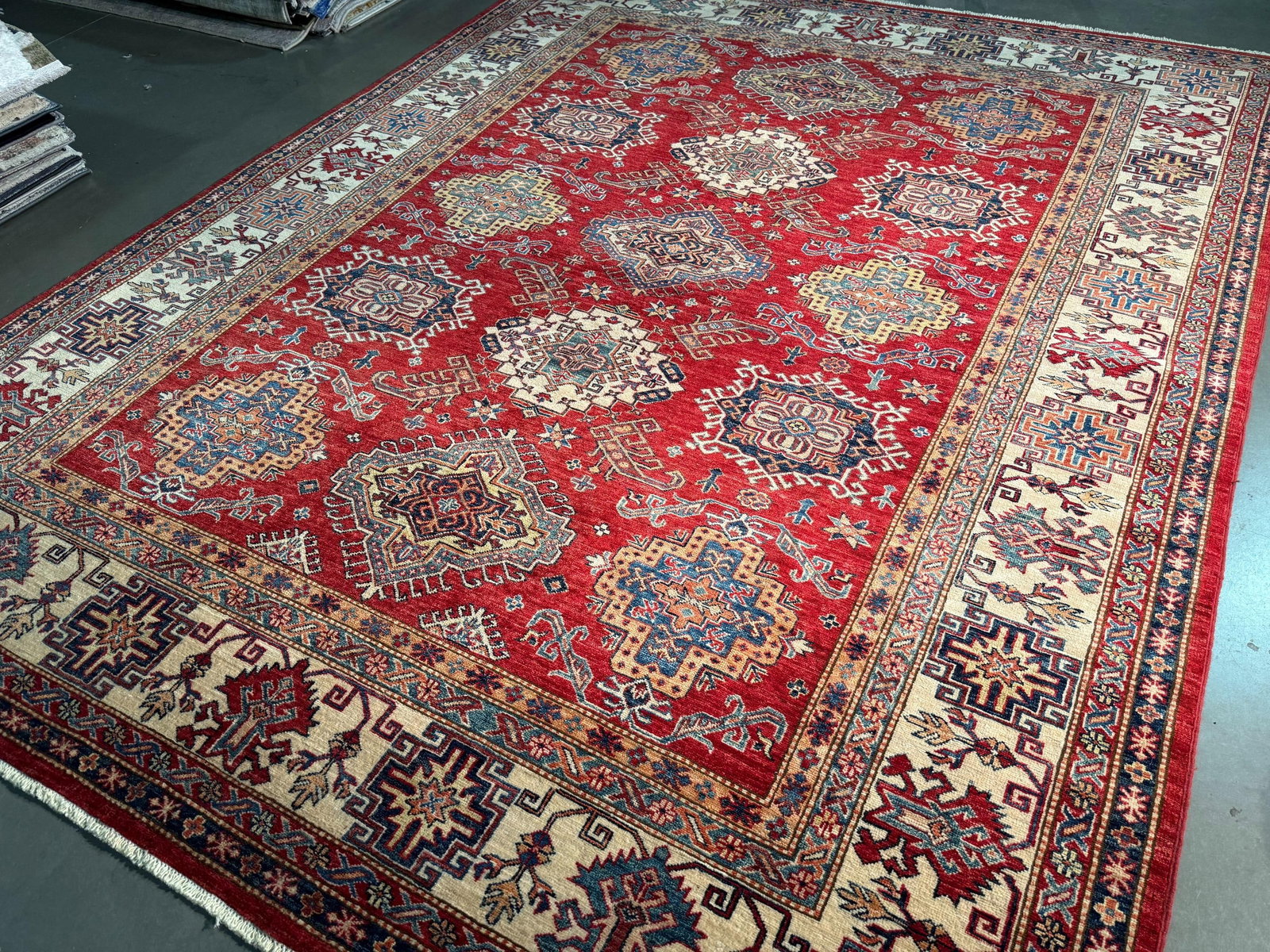 Magnificent Super Kazak Rug 7.9x9.9 - 6