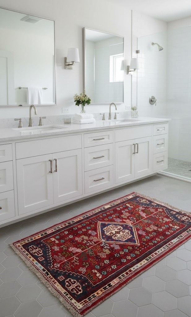 Red Tribal 3'5X5 Shiraz Persian Rug - 3