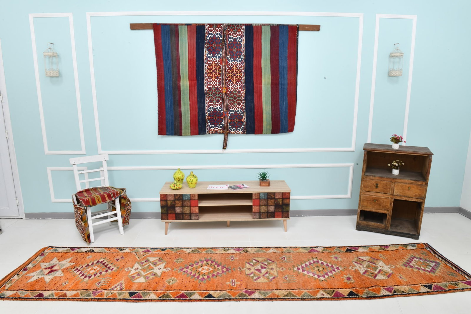 2'9'' x 12'11'' Turkish Handmade Kilim Rug - 22308 - 2