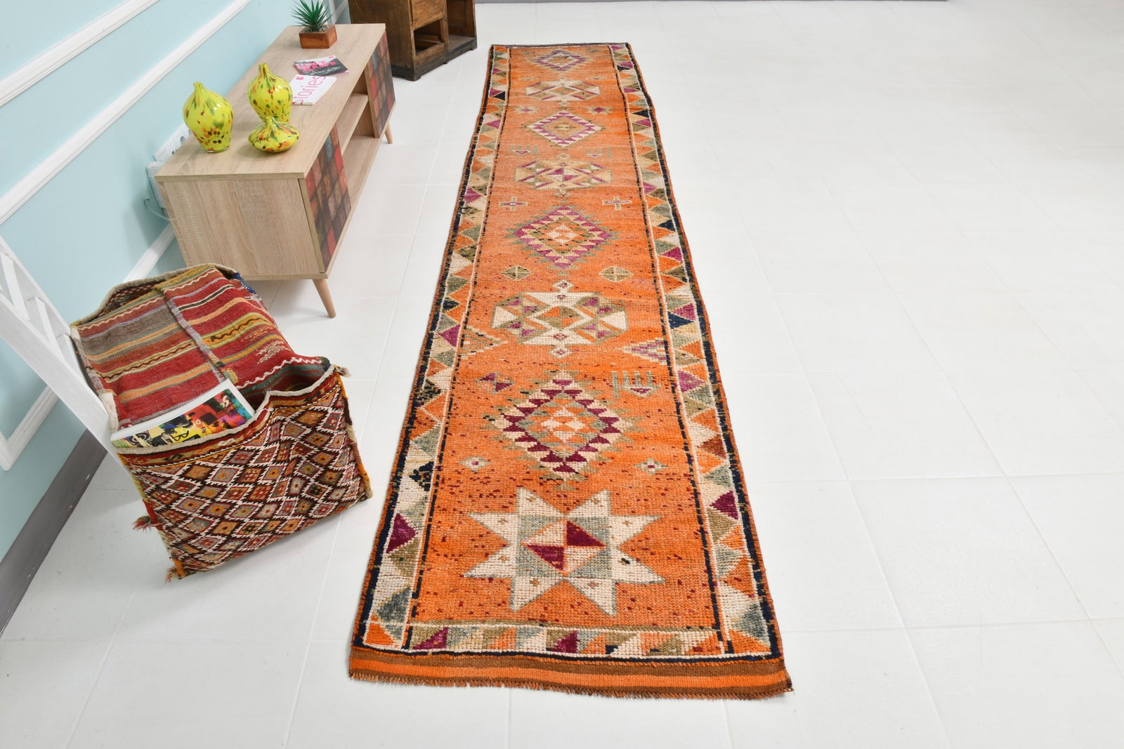 2'9'' x 12'11'' Turkish Handmade Kilim Rug - 22308 - 5
