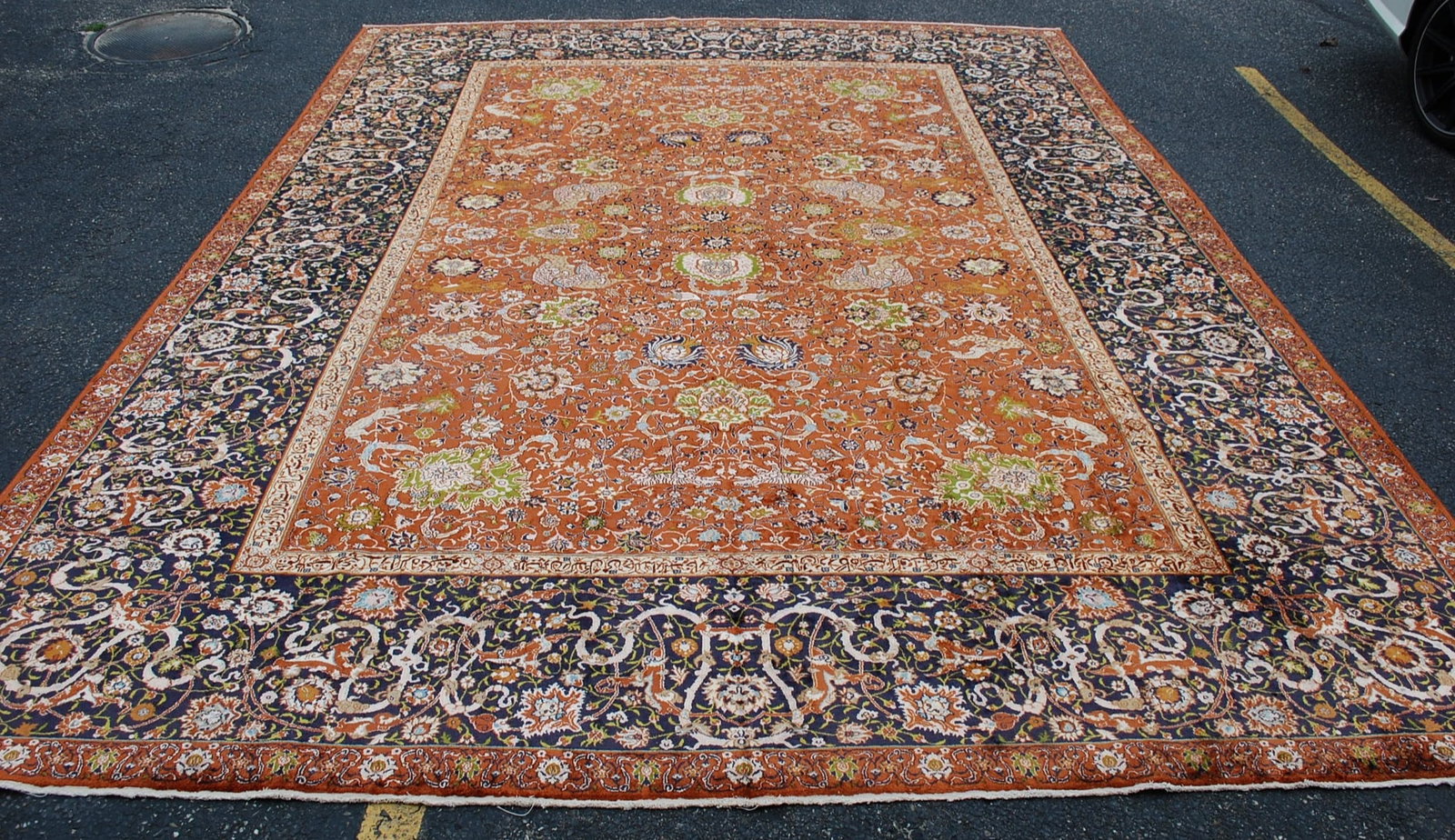 Persian ARDEBIL RUG 10x13.9 - 14