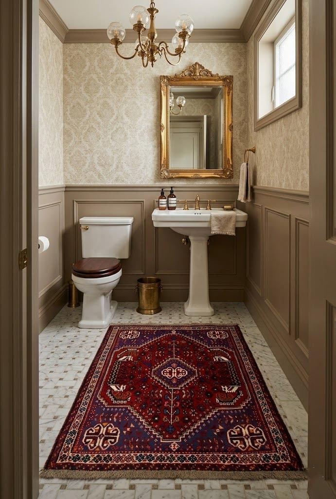 Red Tribal 3'4X4'9 Shiraz Persian Rug - 4