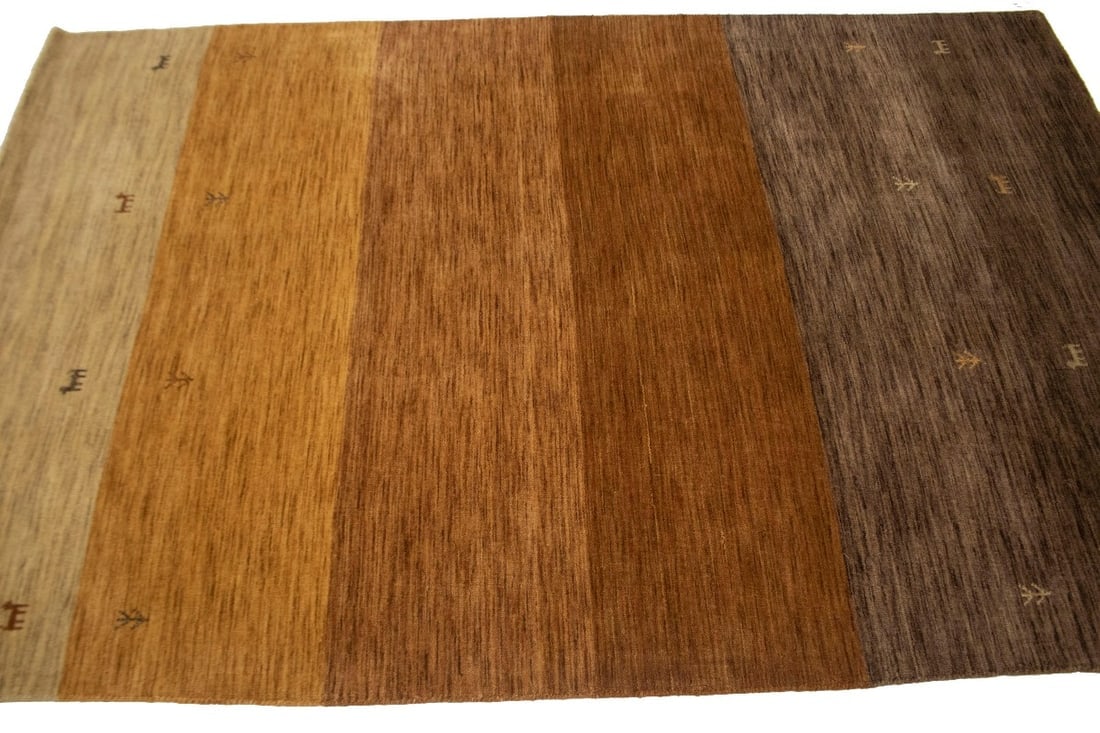 Multicolored Stripes 5X8 Oriental Modern Rug - 7