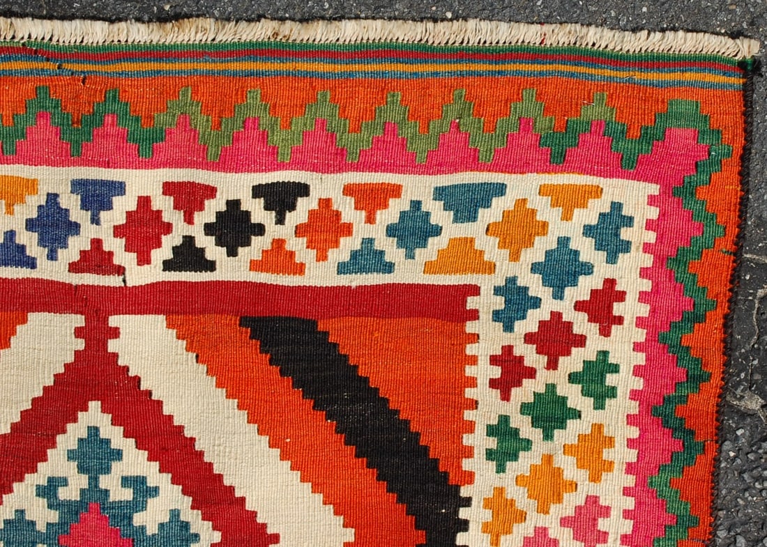 Persain SHIRAZ QSHKAI KILIM RUG 4x24.6 - 2