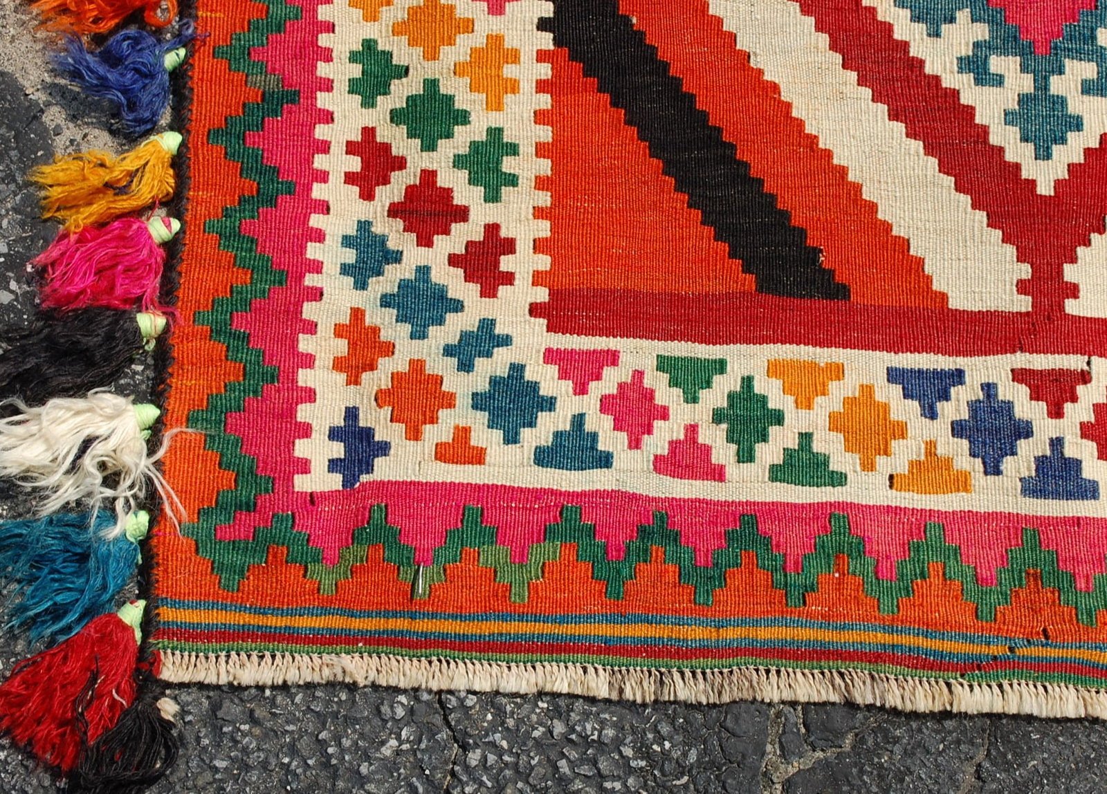 Persain SHIRAZ QSHKAI KILIM RUG 4x24.6 - 3