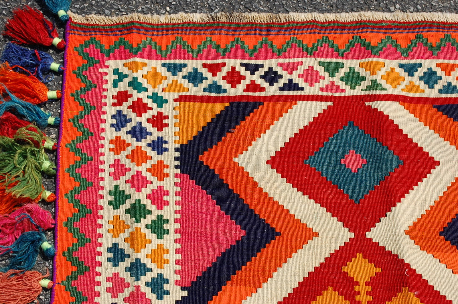 Persain SHIRAZ QSHKAI KILIM RUG 4x24.6 - 4