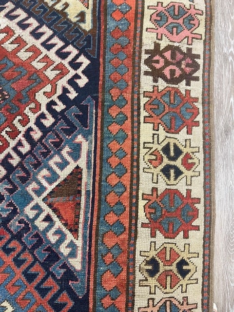 Antique Karabagh caucasian kazak Runner-4399 - 4