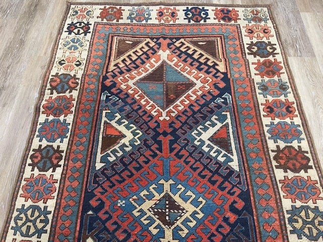 Antique Karabagh caucasian kazak Runner-4399 - 5