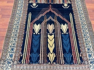 Unusual Antique Persian Seneh rug-4814 - 2