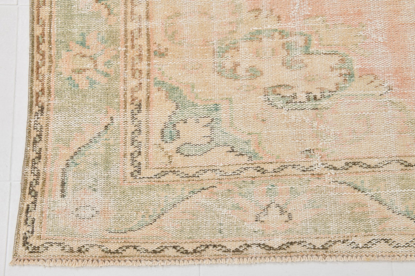 6'4'' x 9'5'' Handmade Vintage Wool Rug - 21054 - 10