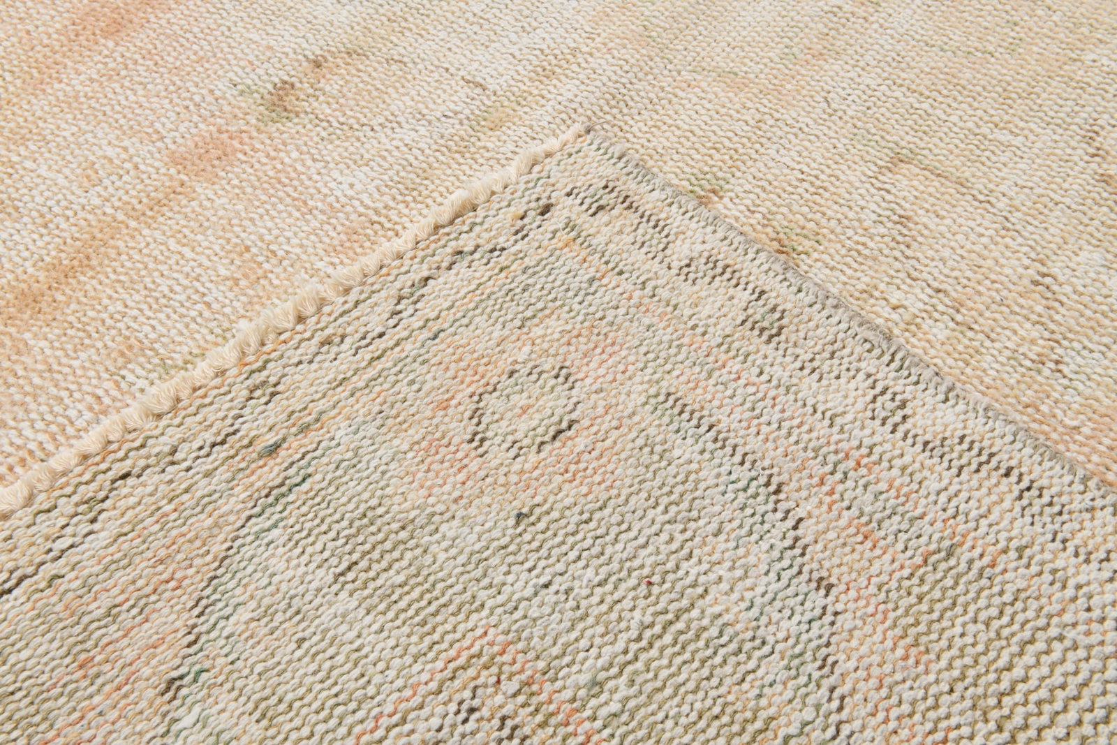 6'4'' x 9'5'' Handmade Vintage Wool Rug - 21054 - 12