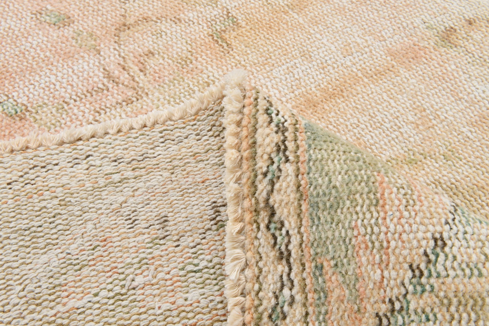 6'4'' x 9'5'' Handmade Vintage Wool Rug - 21054 - 13