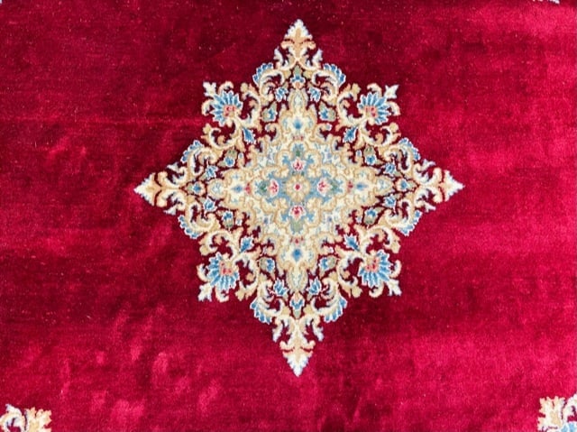 Antique Persian Square kerman rug-4111 - 2