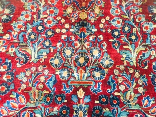 Antique Mint Condition Large sarouk RugBeautiful antique Persian Sarouk rug from central Persia, - 5