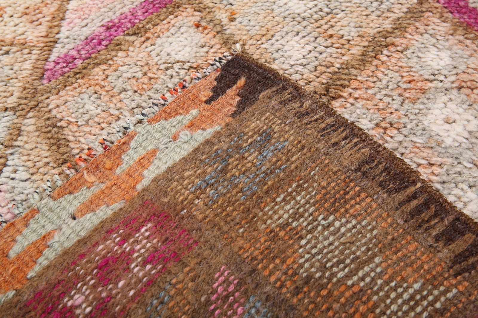 2'8'' x 11'8'' Handmade Vintage Wool Patchwork Rug - 18798 - 13