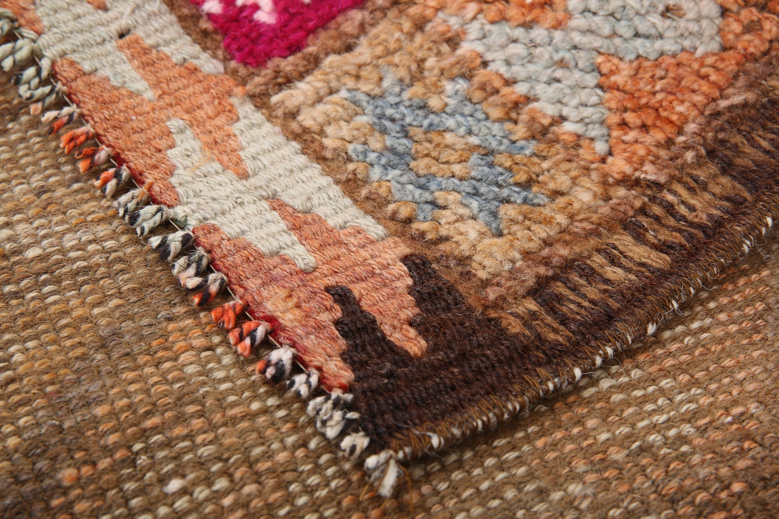 2'8'' x 11'8'' Handmade Vintage Wool Patchwork Rug - 18798 - 15