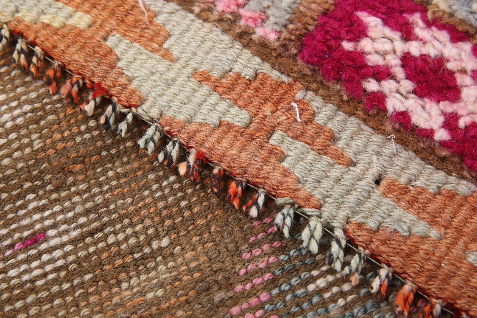 2'8'' x 11'8'' Handmade Vintage Wool Patchwork Rug - 18798 - 16