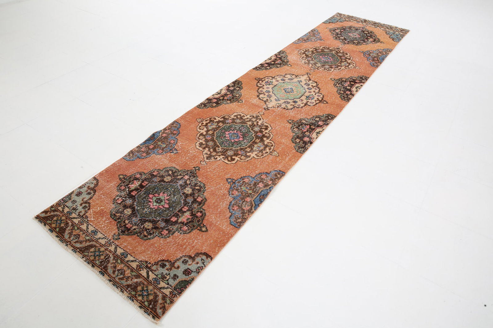 2'11'' x 12'7'' Turkish Vintage Runner Rug - 5379 - 3