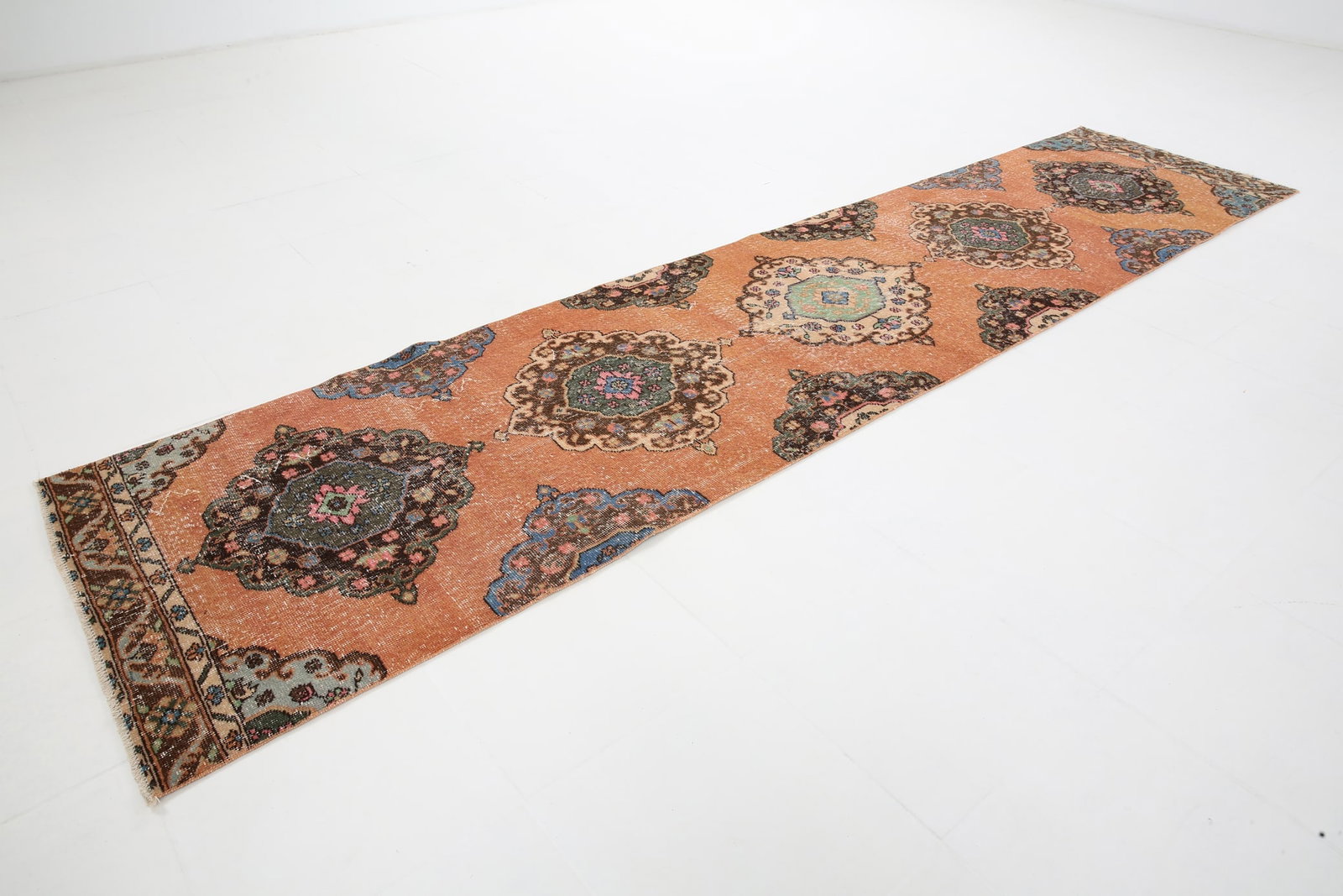 2'11'' x 12'7'' Turkish Vintage Runner Rug - 5379 - 6