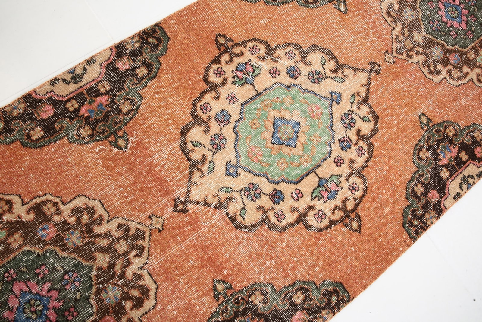2'11'' x 12'7'' Turkish Vintage Runner Rug - 5379 - 7