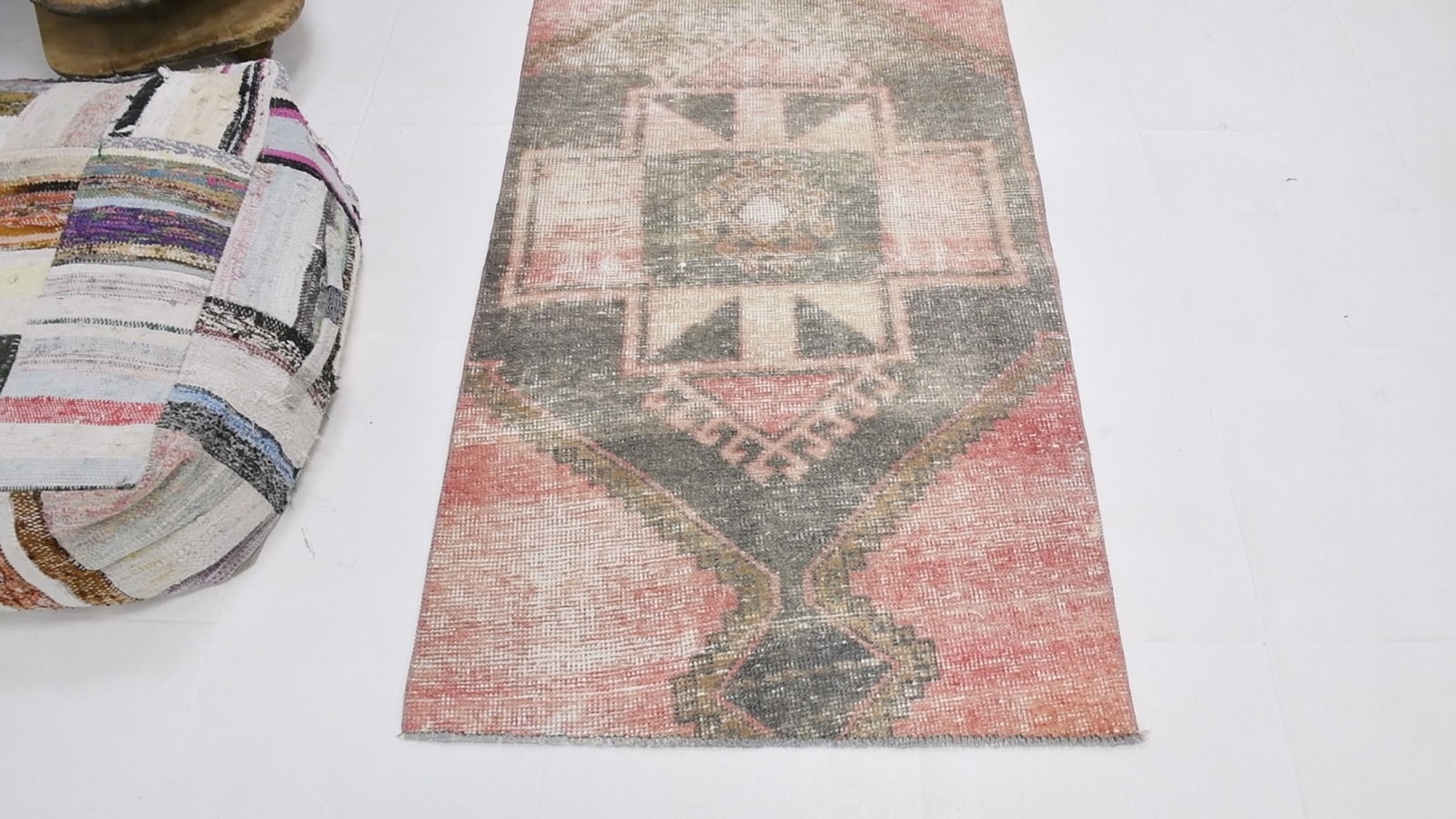 2'7'' x 12'0'' Handmade Vintage Wool Rug - 22160 - 16