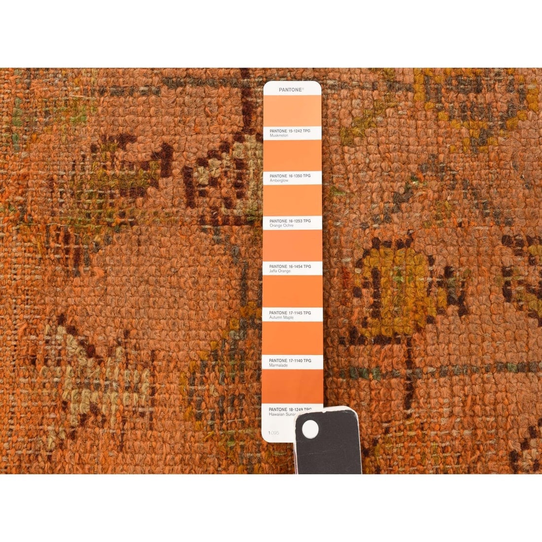 Coral Color Antique Turkish Oushak Clean Wool Weft Hand Knotted Rug - 3