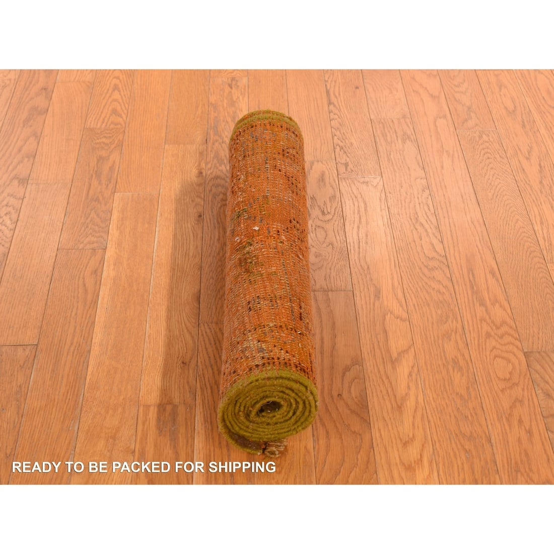 Coral Color Antique Turkish Oushak Clean Wool Weft Hand Knotted Rug - 4