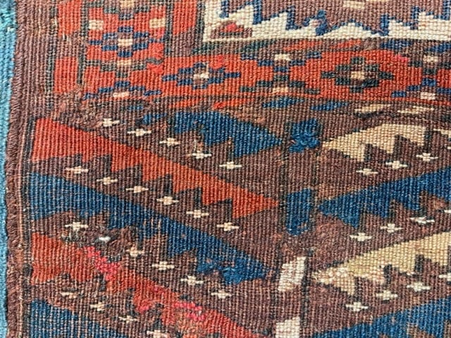 Antique Tribal Turkoman Yumud Rug-1486 - 9