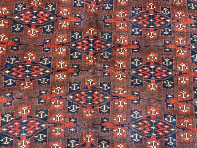 Antique Tribal Turkoman Yumud Rug-1486 - 7