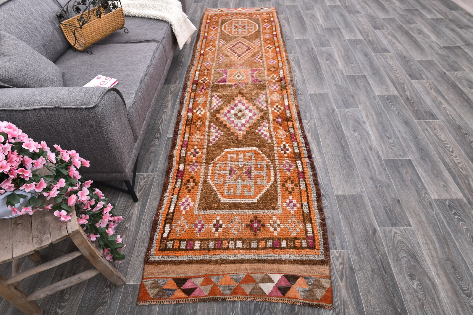 2'10'' x 11'4'' Vintage Wool Runner Rug - 243949 - 2